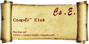 Csapó Elek névjegykártya