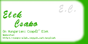 elek csapo business card